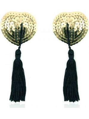 Naughty Toys Gold Burlesque Sequin Nipple Pasties