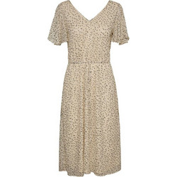 Vero Moda Midi Καλοκαιρινό Καθημερινό Φόρεμα Μπεζ 10245702