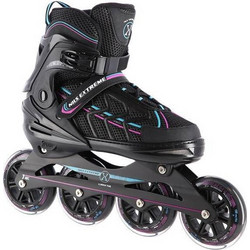 Nils Extreme Inline Αυξομειούμενα Rollers Ενηλίκων Μαύρα Μωβ NH1128