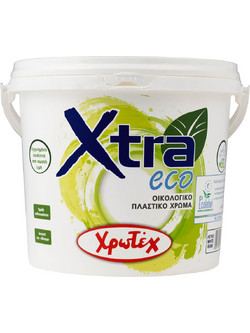 Χρωτέχ Xtra Eco Οικολογικό Πλαστικό Χρώμα Εσωτερικού Χώρου Λευκό 0.75lt