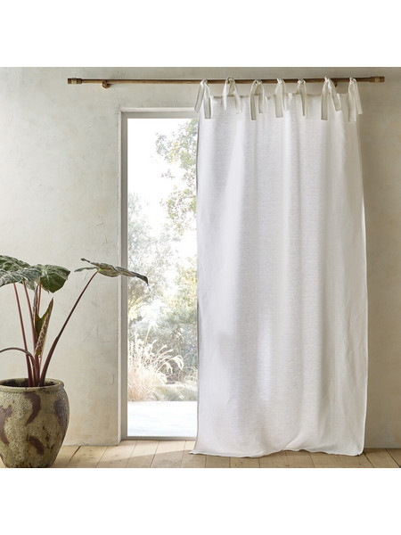 Λινό ριντό με επένδυση και φιογκάκια 140x180 cm