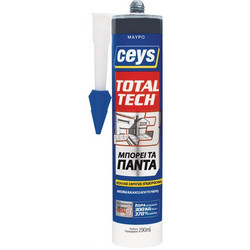 Σφραγιστικό συγκολλητικό Total Tech μαύρη 290ml φυσίγγα Ceys