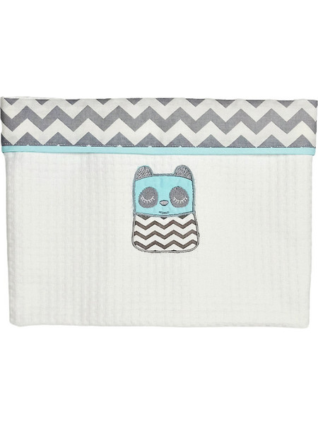 Baby Star Tiny Friends Κουβέρτα Κούνιας Πικέ 100x150 Λευκή Βεραμάν