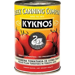 ΚΥΚΝΟΣ ολόκληρη τομάτα αποφλ.400gr (ΕΛ) κονσέρβα