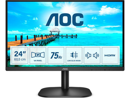 AOC 24B2XDAM VA Monitor 23.8" 1920x1080 FHD 75Hz 4ms