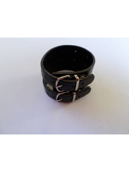 DOMLEATHERS DOMLEATHERS ΔΕΡΜΑΤΙΝΟ ΠΕΡΙΚ'ΡΠΙΟ 4 CM MAΎΡΟ DL0166