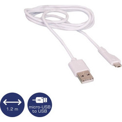 Osio OTU-395 Λευκό Καλώδιο USB σε micro USB 1.2 m