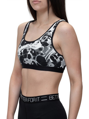 Li-Ning Camo Tight Fit Αθλητικό Μπουστάκι με Μέτρια Στήριξη Μαύρο AUBM194-1