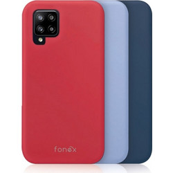 FONEX RAINBOW 3 PACK TPU CASE 0.6mm SAMSUNG A42 Light blue, Red, Blue backcover
