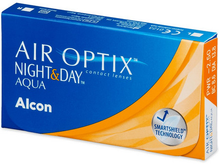 Alcon & Ciba Air Optix Aqua Night & Day Μηνιαίοι Φακοί Επαφής Σιλικόνης Υδρογέλης 3τμχ