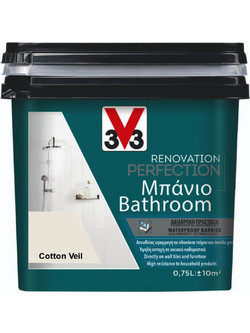 V33 Renovation Perfection Bathroom Χρώμα Πλακιδίων Cotton Veil Satin 0.75lt