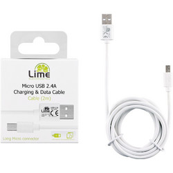 ΚΑΛΩΔΙΟ ΦΟΡΤΙΣΗΣ - DATA MICRO USB DEVICES LONG USB 2.4A ΦΟΡΤΙΣΗΣ-DATA 2m LUM02 WHITE