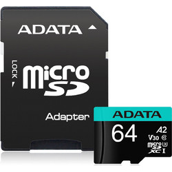 Adata Premier Pro microSDXC 64GB Class 10 U3 V30 UHS-I A2 + Adapter