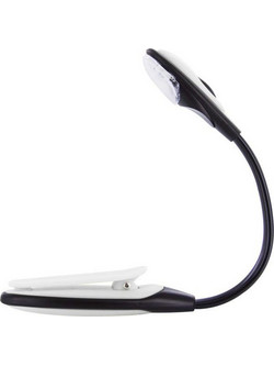 LED Φωτάκι Νυκτός Βιβλίου με Κλιπ σε 6 χρώματα, Book Light Λευκό - Aria Trade