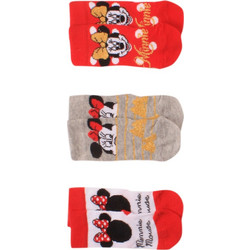 Καλτσάκια λεπτά Minnie Mouse Red 3 Τεμ. MN13012