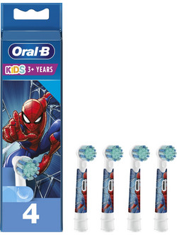 Oral-B Kids Spider-Man Ανταλλακτικές Κεφαλές Παιδικής Ηλεκτρικής Οδοντόβουρτσας 4τμχ