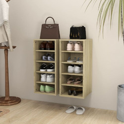 vidaXL Τοίχου Παπουτσοθήκη Ξύλινη Sonoma Μ35xΠ31.5xΥ70cm 808988