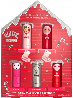 Inuwet Set Christmas Winter House Lip Balm με Χρώμα 5τμχ