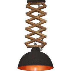 Home Lighting Relief Κρεμαστό Φωτιστικό Οροφής Μονόφωτο E27 Καφέ 77-3098