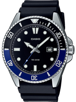 Casio Standard Ανδρικό Ρολόι με Μαύρο Καουτσούκ Λουράκι MDV-107-1A2VEF