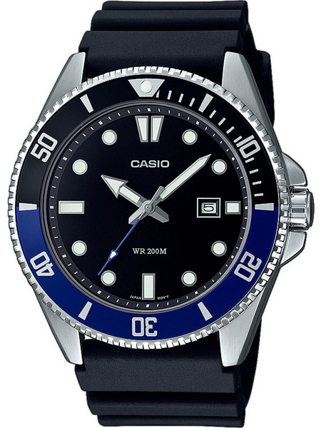 Casio Standard Ανδρικό Ρολόι με Μαύρο Καουτσούκ Λουράκι MDV-107-1A2VEF