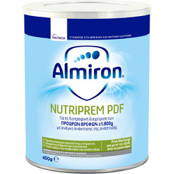 Nutricia Almiron Nutriprem Pdf Βρεφικό Γάλα Σκόνη 0m+ Χωρίς Ζάχαρη 400gr