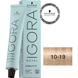 Schwarzkopf Igora Royal Highlifts 10-19 Κατάξανθο Σαντρέ Βιολέ Ξανθιστικό Μαλλιών 60ml
