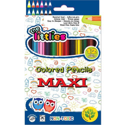 The Littlies Wood Free Maxi Ξυλομπογιές Σετ 12τμχ
