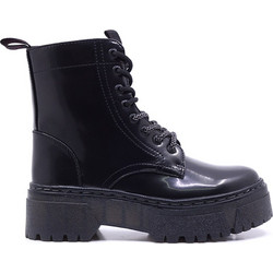 Wrangler Picadilly Hi Γυναικεία Αρβυλάκια Πλατφόρμα Δερμάτινα Μαύρα WL12581A-062
