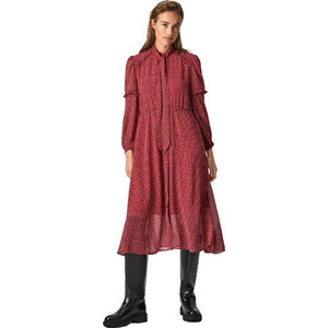 Pepe Jeans Blanches Maxi Καθημερινό Φόρεμα Μπορντό PL952908-0AA