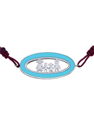 Personal Jewel Γυναικείο Βραχιόλι Μακραμέ Οικογένεια από Ασήμι 925 KL22.2PJ-6