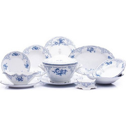 Bernadotte Σετ Πιάτα Φαγητού Πορσελάνης Blue Flowers 72τμχ 7772626064
