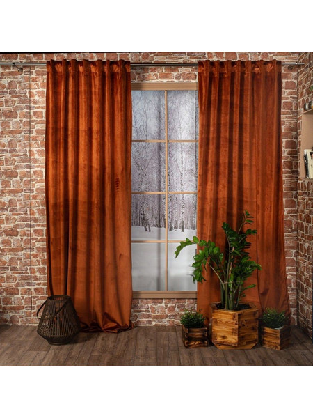 Teoran Κουρτίνα με Τρέσα 140x260 Velvet 05