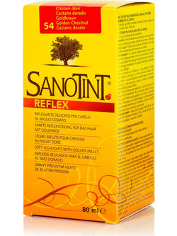Sanotint Reflex 54 Καστανό Χρυσαφί Φυτική Ημιμόνιμη Βαφή Μαλλιών Χωρίς Αμμωνία 80ml
