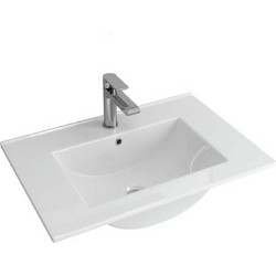 Karag LT 7506-75 Ένθετος Νιπτήρας Μπάνιου Πορσελάνης 75x46x17cm Λευκός LT7506-75