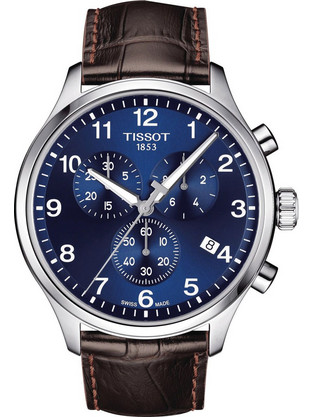 Tissot Ανδρικό Ρολόι Χρονογράφος με Καφέ Δερμάτινο Λουράκι T116.617.16.047.00