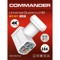 COMMANDER QT-01 Universal Quattro LNB 0.1 dB, 4K UHD, LTE