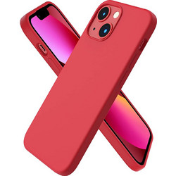 ΘΗΚΗ IPHONE 13 6.1" SOLID SILICONE VELVET CAMERA GUARD FIRE RED