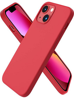 ΘΗΚΗ IPHONE 13 6.1" SOLID SILICONE VELVET CAMERA GUARD FIRE RED