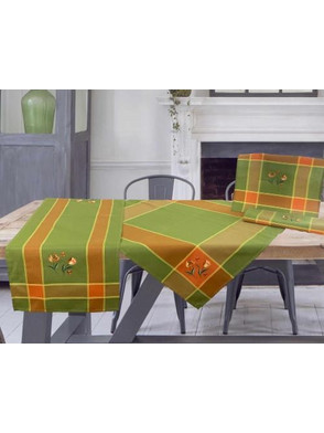 ΣΕΤ ΚΑΡΕ 4ΤΜΧ ΛΙΝΟ ΜΕ ΚΕΝΤΗΜΑ TULIP GREEN ΣΕΤ 4 ΤΕΜΑΧΙΩΝ ΠΡΑΣΙΝΟ