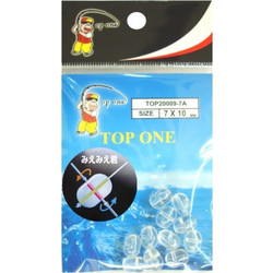 Top One Χάντρες Σταυρός Οβάλ Διάφανες 7x10 mm
