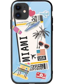 Θήκη Ticket To Miami iPhone 11 Groove TPU (Tempered Glass και TPU)