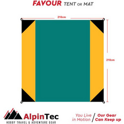 AlpinTec Favour Family Ψάθα Τέντα 210x210cm Ciel Yellow