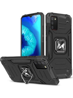 Wozinsky Ring Armor Tough Hybrid Back Cover Black (Samsung Galaxy A03s)