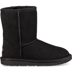 UGG Classic II Παιδικά Μποτάκια Μαύρα Suede με Γούνα 1017703K-BLK