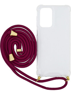 Ancus Crossbody Back Cover Transparent / Burgundy (Samsung Galaxy A33 5G)