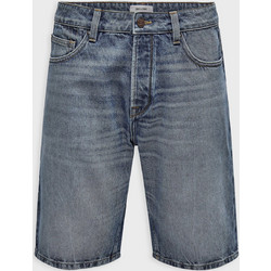 Only & Sons Casual Ανδρική Βερμούδα Τζιν Μπλε 22024814