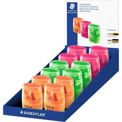 Ξύστρα Staedtler 512 60F-S - Neon - Διπλή (με δύο οπές) - Βαρελάκι STAE51260