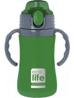 Ecolife Παιδικό Παγούρι Θερμός Ανοξείδωτο BPA Free Πράσινο 300ml