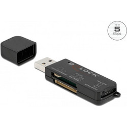 DeLOCK 91757 Card Reader USB-A 3.2 Gen 1 για SD / microSD / Memory Stick / Micro (M2)